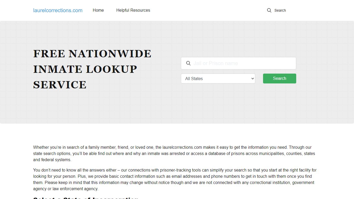Laurel County - Free Nationwide Inmate Lookup Service